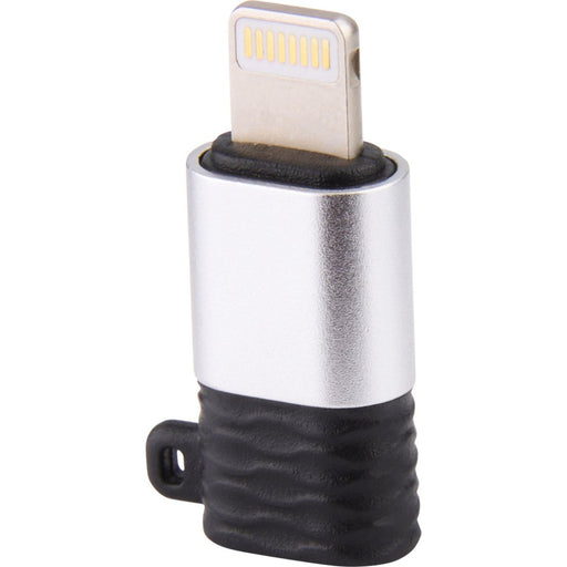USB-C naar Lightning Adapter - Aluminium Design - USB C (Female) naar Apple Lightning (Male) Phreeze™ Converter - Ondersteunt 2.4A snelladen en 480 Mbps data overdracht - Met Sleutelhanger - Zilver - Kabels - Phreeze