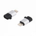 USB-C naar Lightning Adapter - Aluminium Design - USB C (Female) naar Apple Lightning (Male) Phreeze™ Converter - Ondersteunt 2.4A snelladen en 480 Mbps data overdracht - Met Sleutelhanger - Zilver - OTG Adapters - Phreeze