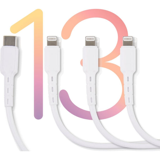 USB C naar Lightning kabel - 1M - Wit - Stevige kunststof kabel - Oplaadkabel iPhone - 480 Mbps - Sneller opladen - iPhone kabel - 3 PACK - Kabels - Phreeze