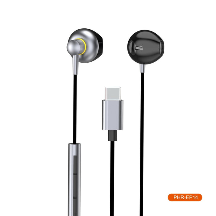 USB-C Oortjes met Draad en Microfoon - Type C EarPhones - Geschikt voor Samsung S22, S21, S20 Ultra, Huawei en OnePlus - Oordopjes - Phreeze
