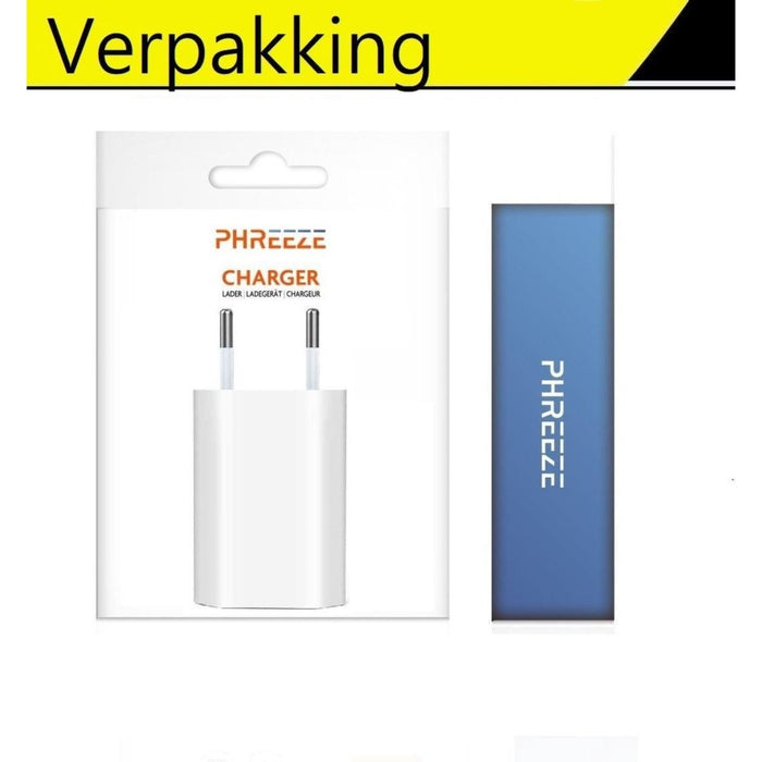 Voordeelverpakking iPhone Lightning Oplaadkabel | 2 Meter | Inclusief 5 Watt Lader | Oplaadstekker voor Apple iPhone 5/6/7/7 Plus/8 Plus/X/Xr/Xs/Xs Max/11/11 Pro/11 Pro Max | Lader voor iPhone / iPad | Oplader | Adapter - Opladers - Phreeze