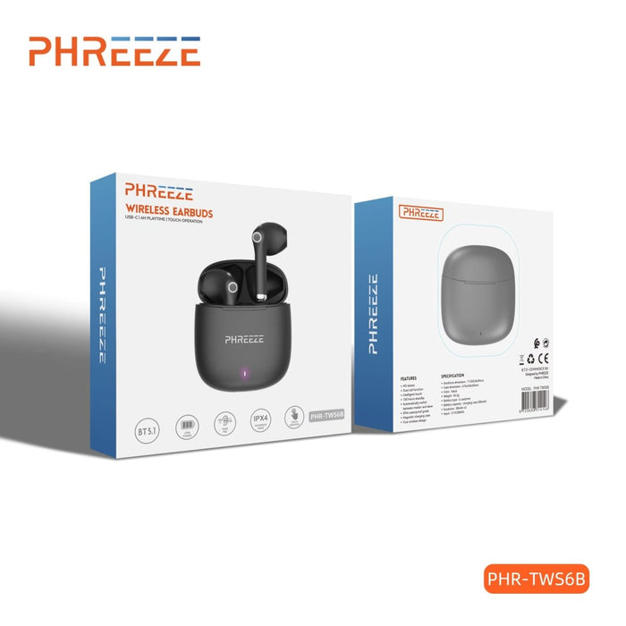 Wireless Earbuds - Draadloze Oordopjes Met Oplaadcase - USB-C - Zwart - Voor Apple - iPhone en iPad - Oordopjes - Phreeze