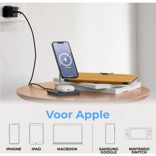 Zwarte iPhone Snellader (35W) - Inclusief Oplaadkabel van 3 meter - Geschikt voor Apple iPhone, iPad en MacBook - Phreeze